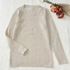 ユナイテッドカラーズオブベネトン　【イタリア製】ラムウール　リブ編みニット