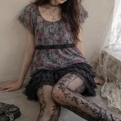 axes 姫ギャル 姫カジ ゴシック 黒チュール バレエコア 平成 （1646）のサムネイル