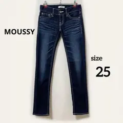MOUSSY マウジー パウダースキニー デニムパンツ 25 濃紺