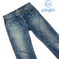 caqu サキュウ ストレートデニムパンツ アンティーク 赤耳セルビッジ 日本製のサムネイル