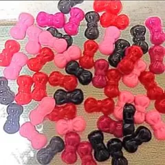 ネイルサイズぷっくりリボン28個まとめ売り