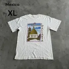 【D12】ユニセックス メキシコ XL 半袖Tシャツ ホワイト 古着