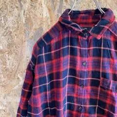 AE6908 GAP 長袖シャツ レッドチェック レディース S ポス