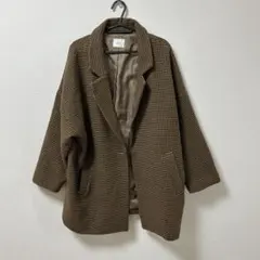 LOWRYS FARM 千鳥格子 チェスターコート ブラウン