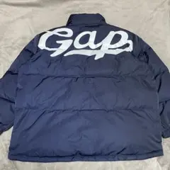 【完売品】GAP バックロゴ　デカロゴ　ダウンジャケット XL ネイビー