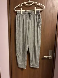 パジャマ ルームウェア パンツ グレー L ドット柄 水玉 ホワイトのサムネイル