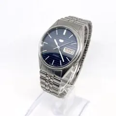 SEIKO 5 セイコーファイブ 自動巻 メンズ ブルー ヴィンテージ 稼働品