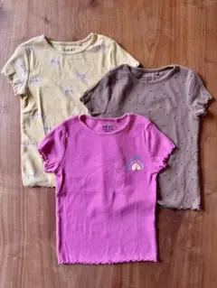 ★NEXT★ リブ素材 半袖トップス 3枚セット B（122cm）