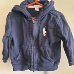 Ralph Lauren ネイビー フード付きトレーナー　80