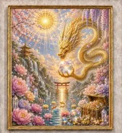 宝珠金龍 開運アート 絵画 金運 成就 成功運 風水 ヒーリング スピリチュアル