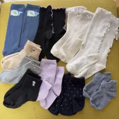 15〜19cm 靴下 10足セット 女児 女の子 通園用まとめ売り ソックス