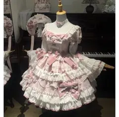 ロリータサスペンダードレス♥パーティーにぴったり✨可愛いロング丈