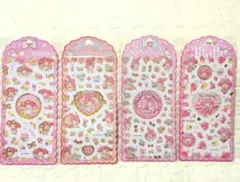 【 マイメロ 】 シール 4枚セット 海外限定 レア サンリオ ぷっくりシール