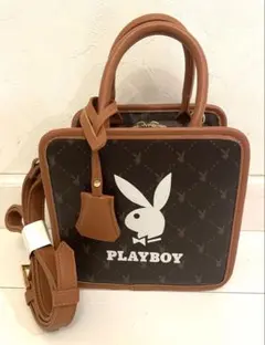 新品　プレイボーイ ショルダーバッグ PL-SD37 ブラウン 2WAY