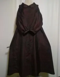 着物リメイク／ドルマン袖／衿付きワンピース★サイズLL～3L