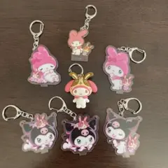 マイメロディ アクリルキーホルダー 7個セット