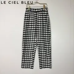 LE CIEL BLEU ルシェルブルー　ギンガムチェックパンツ　光沢　キレイめのサムネイル