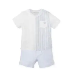 tutto piccoloトゥットピッコロ　ストライプポケットTシャツ 80cm