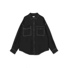 NICOLECLUB ニコラクラブ 配色ステッチルーズCPOシャツ