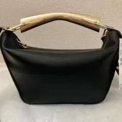 zara メタリックハンドルバケットバッグ