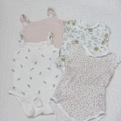 mamaraku 70cm 夏　ベビー肌着　4点　キャミソール　ロンパース