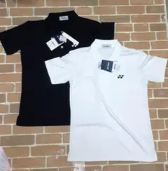 新品タグ付き　140サイズYONEX ポロシャツ 2色セット 白、黒
