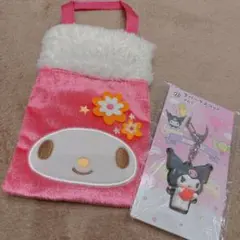 一番くじ　マイメロディ　クロミ　ポーチ　ラバーマスコットセット
