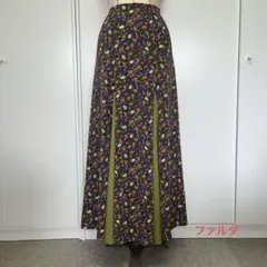 フラメンコ ファルダ　緑系変形色玉　三角はぎのサムネイル