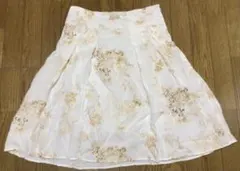 ZARA Basic 花柄 スカート Sサイズ★膝丈 ザラ フレアのサムネイル
