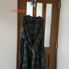 ユニクロ　フランネル シャツワンピース