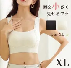 ノンワイヤー ナイトブラ XL パッド付 揺れ防止 スポーツブラ ホワイト