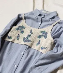 me+em select かぎ針編み花刺繍レースビスチェのサムネイル