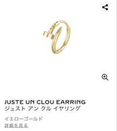 Cartier カルティエ ジュスト アンクル シングルピアスYG - メルカリ