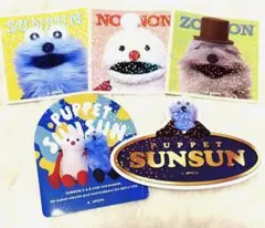 パペットスンスン　キラキラダイカットステッカー　スンスン　ノンノン　ゾンゾン