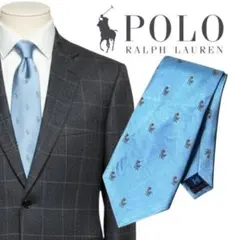 【USA製ハンドメイド】ポロラルフローレン ネクタイ シルク