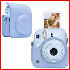 【動作品】instax mini 12 ブルー　ケース付き　チェキ本体