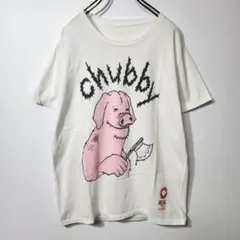 Cloveru　半袖　Tシャツ　M　豚　斧　ビッグプリント　良デザイン　古着のサムネイル