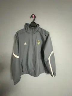 adidas ナイロンジャケット グリーン L - メルカリ