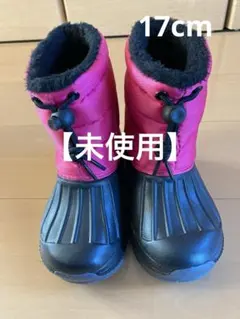 子供用防寒ブーツ　スノーブーツ　ピンク/黒　17センチ