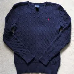 POLO RALPH LAUREN　コットンセーター　ネイビー　Ｌ（１４−１６）