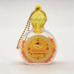 パフュームボトル型キラキラキーチェーン　ポムポムプリン