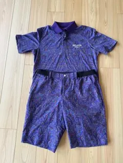即完売 極美品 ビームスゴルフ バンダナ柄ハーフパンツ ネイビー L 総柄 近年 即完売 極美品 ビームスゴルフ バンダナ柄ハーフパンツ ネイビー L 総