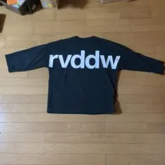rvddw ロゴ ブラック 七分袖カットソー　バックプリント