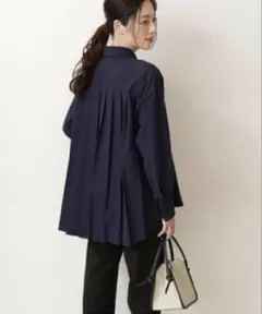 NATURAL BEAUTY BASIC バックプリーツ シャツ チュニック