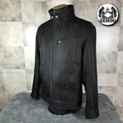GoodDesign♪ ハイネック ジップ ライダース ジャケット ブルゾン