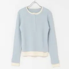 KBFのレイヤードライクヘンリーニット