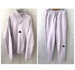 adidas ハーフジップ スウェット セットアップ 美品 パープル L/Mのサムネイル