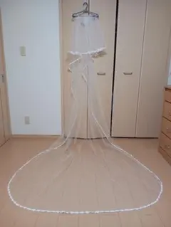 【グローブ付き】ロングウェディングベール