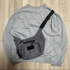 y2k 00s ナイロンショルダーバッグ グレー テック ワンショルダーバッグ