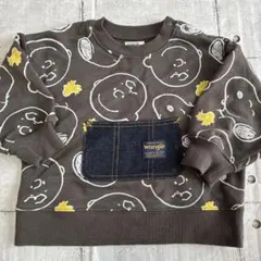 PEANUTS スヌーピープリント トレーナー 80